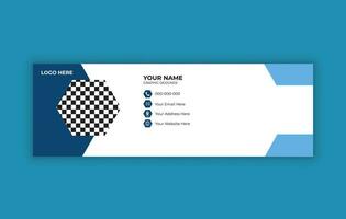 Modern E-mail signature Template Design vector