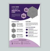 Corporate Medical Flyer Design Template vector