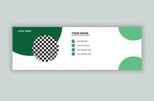 Modern E-mail signature Template Design vector