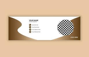 Modern E-mail signature Template Design vector