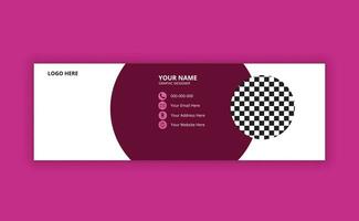 Modern E-mail signature Template Design vector