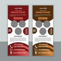 Creative Real Estate Roll Up Banner Design vector