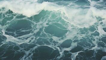 ai generado hermosa mar y Oceano agua ola superficie foto