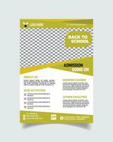 School and Learning Unique Flyer Template Kids Admission Open Leaflet Vector File A4