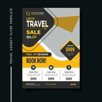 Professional Travel Agency Flyer Template vector