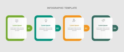 Infographic vector element with icons and 4 step process suitable for information graphic and business presentation