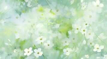 AI generated Watercolor realistic blurred spring background photo