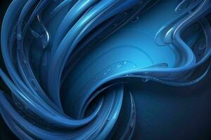 AI generated 3d rendering luxury blue and black abstract background. Pro Photo