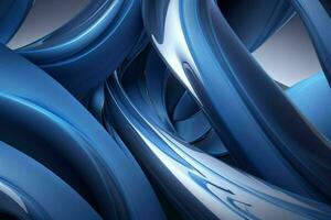 AI generated 3d rendering luxury blue and black abstract background. Pro Photo