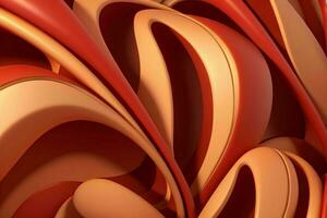 AI generated 3d rendering luxury red and golden abstract background. Pro Photo