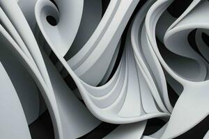 AI generated 3d rendering luxury white and black abstract background. Pro Photo
