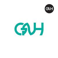 letra gnh monograma logo diseño vector