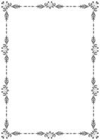 Frame and border element with vintage style divider. Decorative ornament design for page, frame, template, paper, new year card, certificate, wedding invitation. photo
