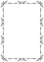 Frame and border element with vintage style divider. Decorative ornament design for page, frame, template, paper, new year card, certificate, wedding invitation. photo