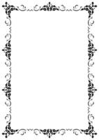 Frame and border element with vintage style divider. Decorative ornament design for page, frame, template, paper, new year card, certificate, wedding invitation. photo