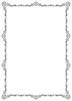 Frame and border vector element with vintage style divider. Decorative ornament design for page, frame, template, paper, new year card, certificate, wedding invitation.