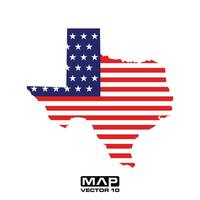 Texas mapa vector elementos, Texas mapa vector modelo