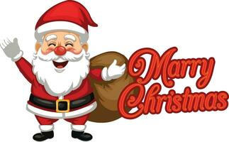 Marry Christmas with Santa vector