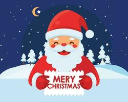 Santa wishing Marry Christmas vector