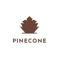 Pine cones silhouette logo design idea vector