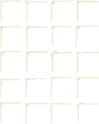 Monoline Art Deco Corner Border
