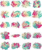 Rainbow Abstract Liquify Elements Set vector