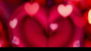 AI generated Valentine day love symbol bokeh background video