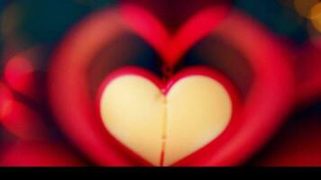 AI generated Valentine day love symbol bokeh background video