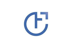 Letter CF Crypto Logo Design Template vector