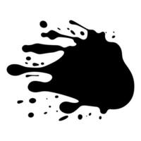 Ink drops and splash vector isolated on a white background, A Paint Splatter black vector Silhouette, Drips ink splatter