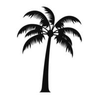 A Tropical Palm tree Silhouette vector isolated on a white background