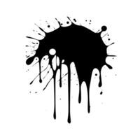 Ink drops and splash vector isolated on a white background, A Paint Splatter black vector Silhouette, Drips ink splatter