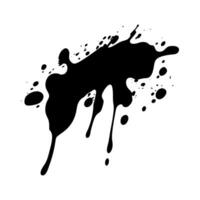 Ink drops and splash vector isolated on a white background, A Paint Splatter black vector Silhouette, Drips ink splatter