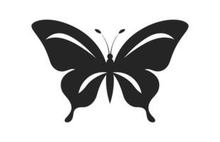 A beautiful Butterfly Silhouette isolated on a white background, A monarch Butterfly Vector