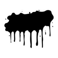 Ink drops and splash vector isolated on a white background, A Paint Splatter black vector Silhouette, Drips ink splatter