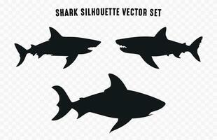 Basking Shark Silhouette Vector Bundle, Set of various Shark Silhouettes free