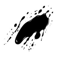 Ink drops and splash vector isolated on a white background, A Paint Splatter black vector Silhouette, Drips ink splatter