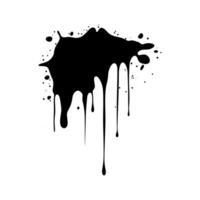 Ink drops and splash vector isolated on a white background, A Paint Splatter black vector Silhouette, Drips ink splatter