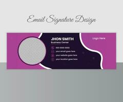 Corporate email signature for all business with white background, unique vector design template.