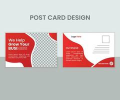 Business Post Card Design . Professional Post Card Design With color variation vector