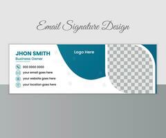 Corporate email signature for all business with white background, unique vector design template.