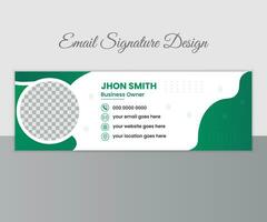 Corporate email signature for all business with white background, unique vector design template.