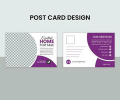 Real estate Post card Design . Unique Post Card Design vector