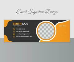 Corporate email signature for all business with white background, unique vector design template.