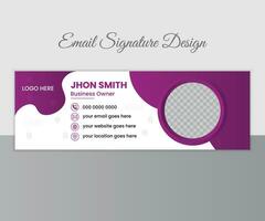 Corporate email signature for all business with white background, unique vector design template.