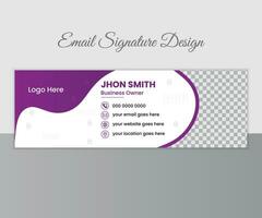 Corporate email signature for all business with white background, unique vector design template.