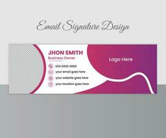 Corporate email signature for all business with white background, unique vector design template.