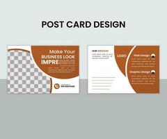 Business Post Card Design . Professional Post Card Design With color variation vector