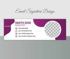 Corporate email signature for all business with white background, unique vector design template.