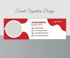 Corporate email signature for all business with white background, unique vector design template.